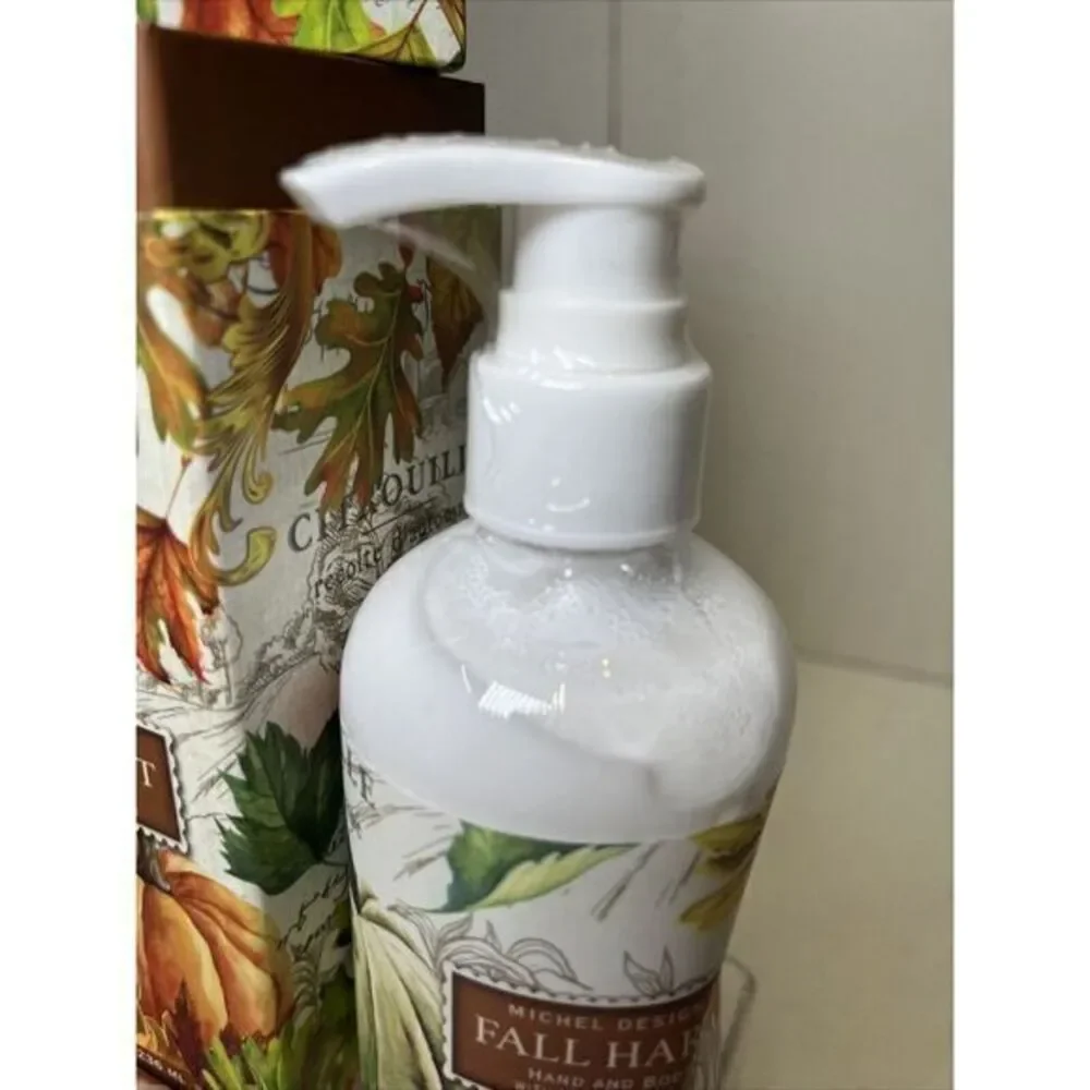 Michel Design Works Fall Harvest Hand and Body Lotion 8oz - Shea Butter Soap Set